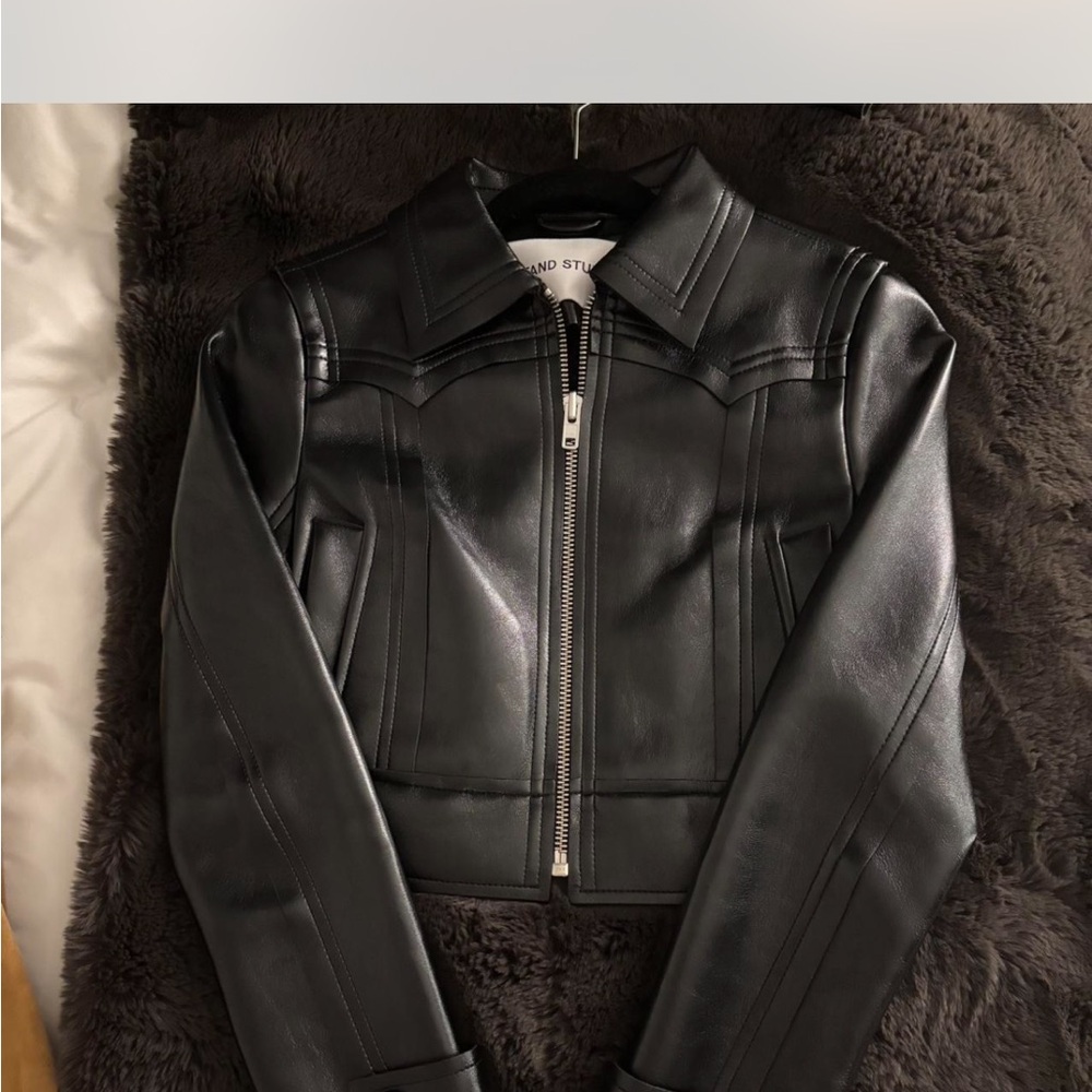 Stand Studio Black Leather Jacket - image 5
